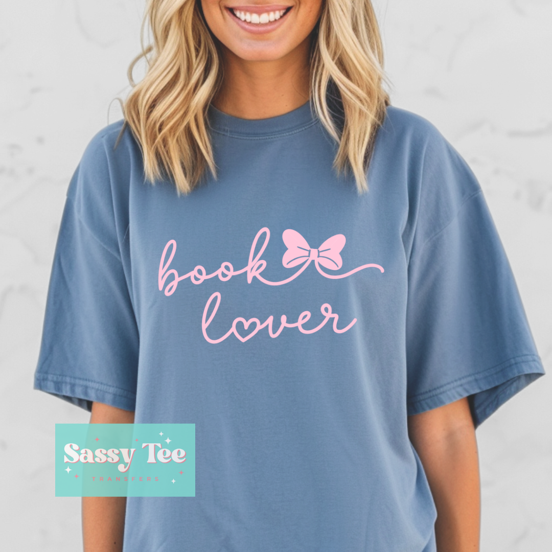 BOOK LOVER PINK BOW **Preorder/Restock Ships in 5-10 biz days**