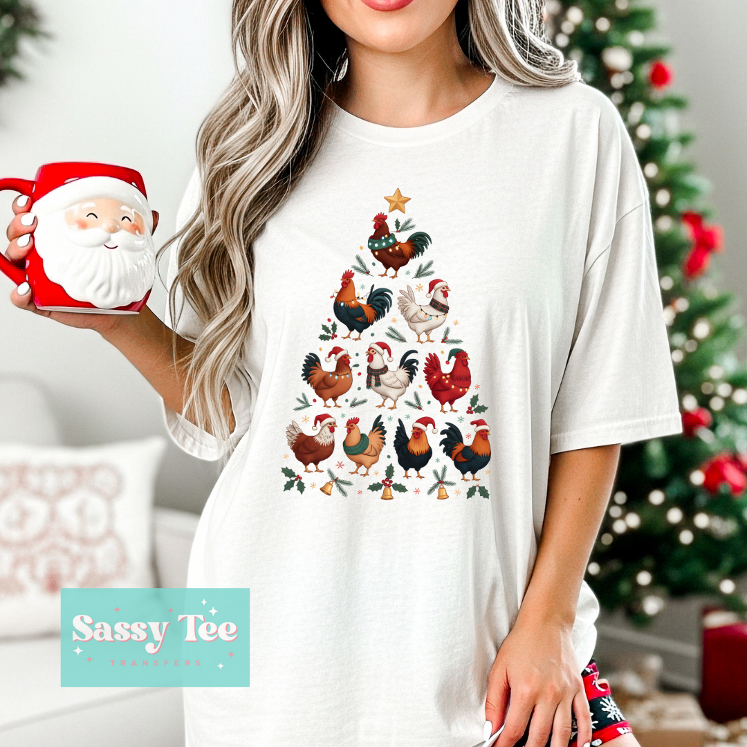 CHICKEN CHRISTMAS TREE MISTLETOE **Preorder/Restock Ships in 5-10 biz days**