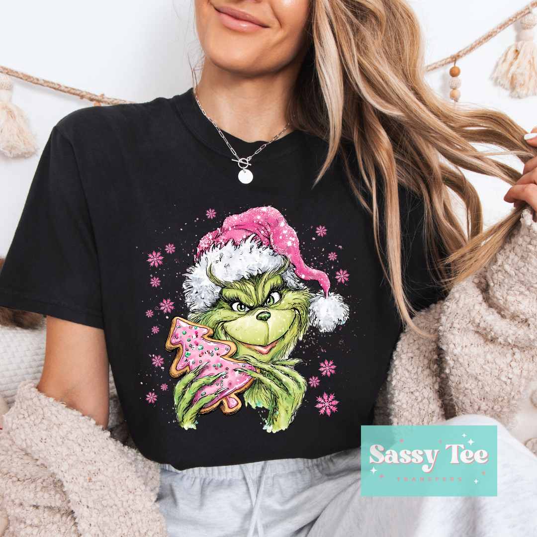 GREEN MAN PINK CHRISTMAS COOKIE **Preorder/Restock Ships in 5-10 biz days**