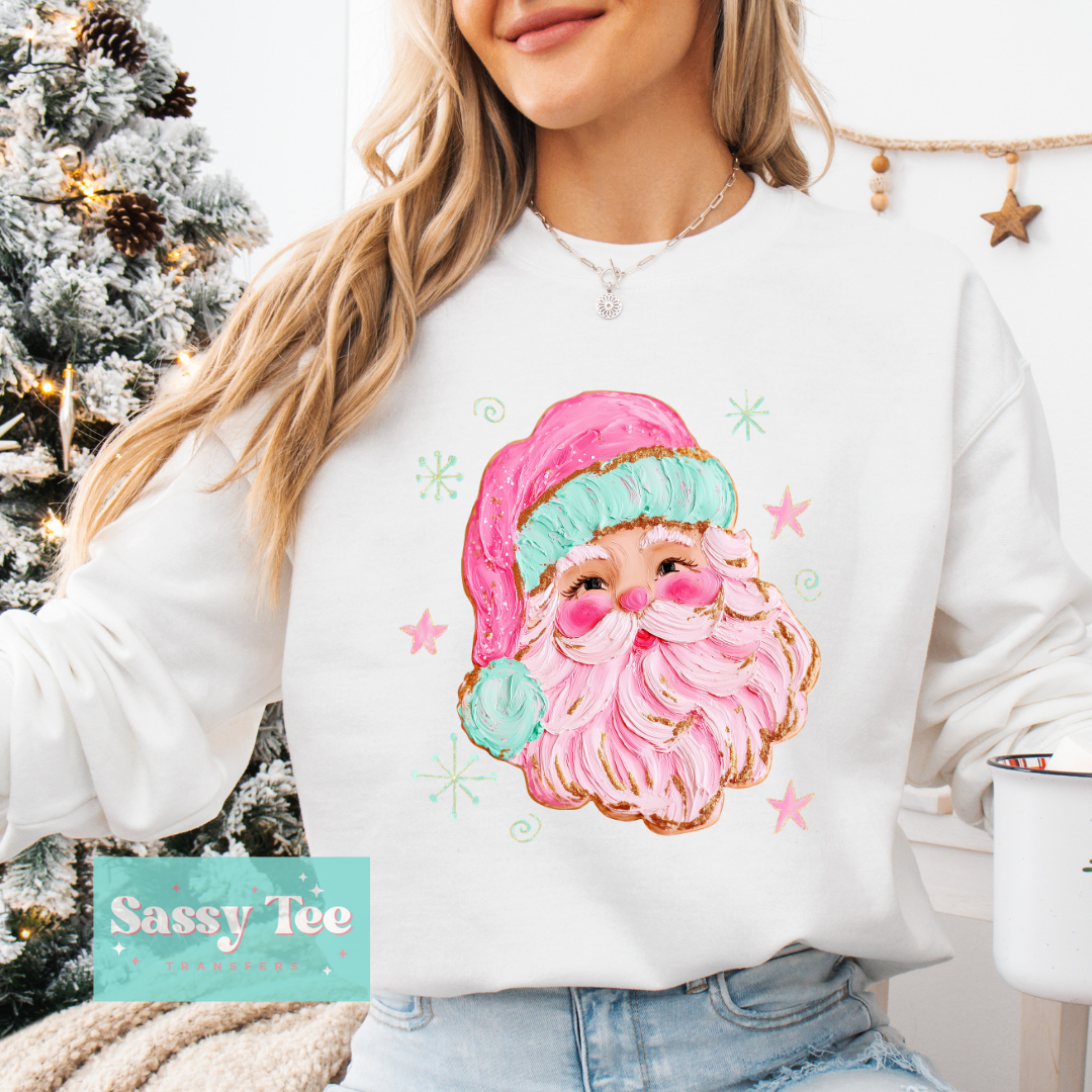 PINK MINT SANTA TEXTURED PAINT **Preorder/Restock Ships in 5-10 biz days**