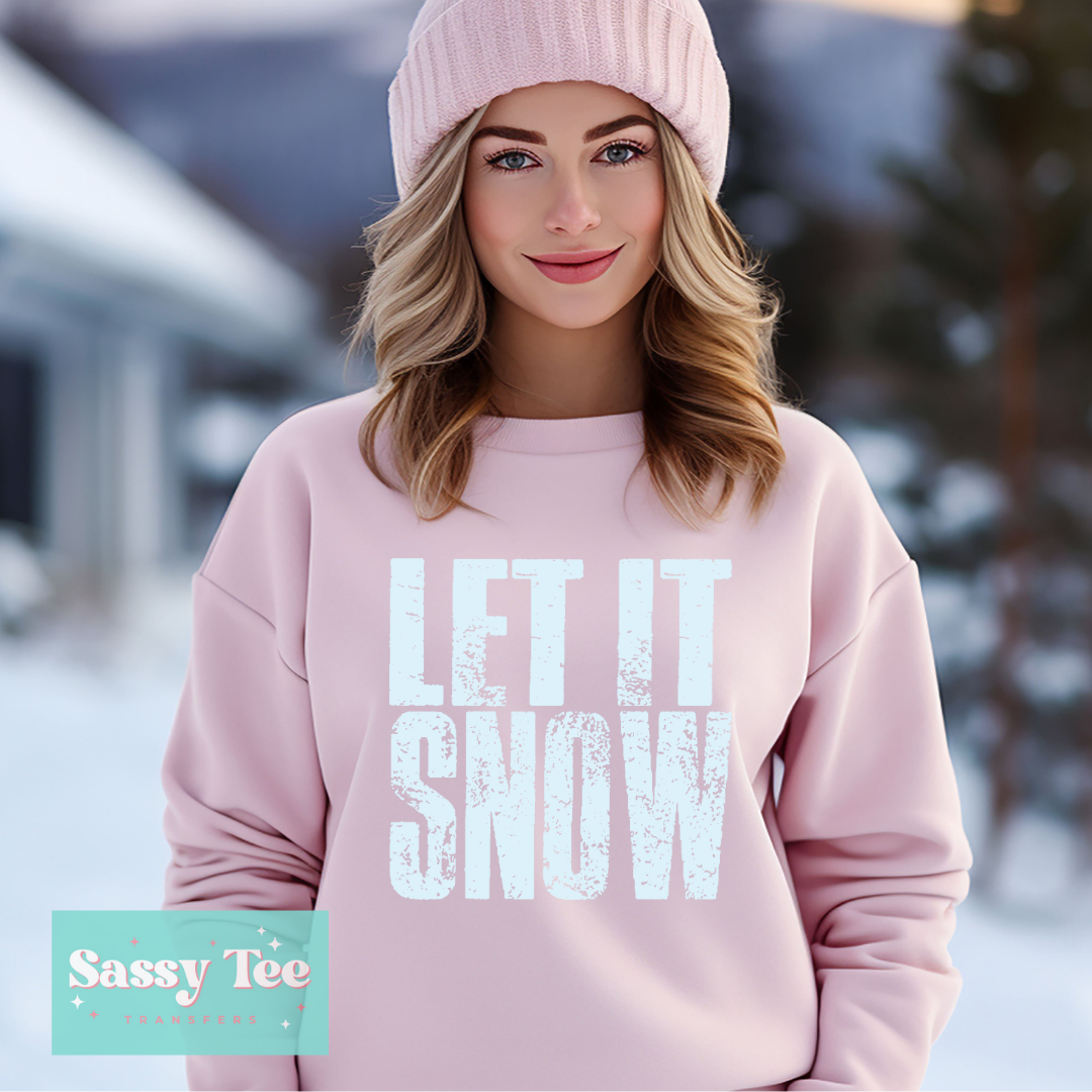 LET IS SNOW DISTRESSED WHITE **Preorder/Restock Ships in 5-10 biz days**