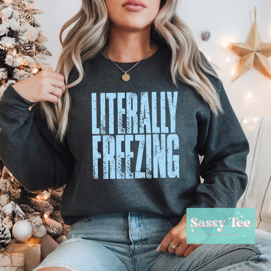 LITERALLY FREEZING DISTRESSED BLUE **Preorder/Restock Ships in 5-10 biz days**