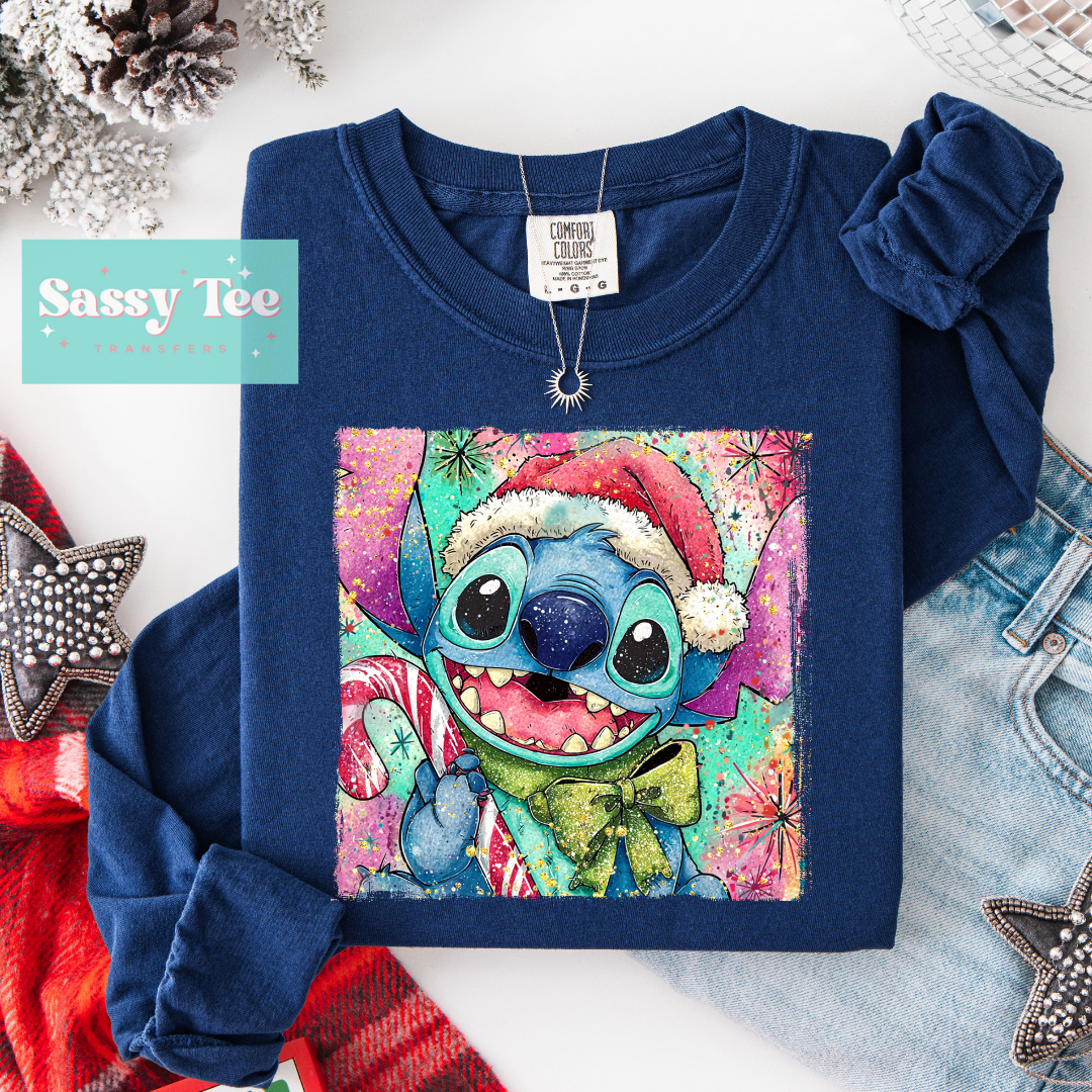 STITCH SANTA HAT ART **Preorder/Restock Ships in Est. 5-10 biz days**