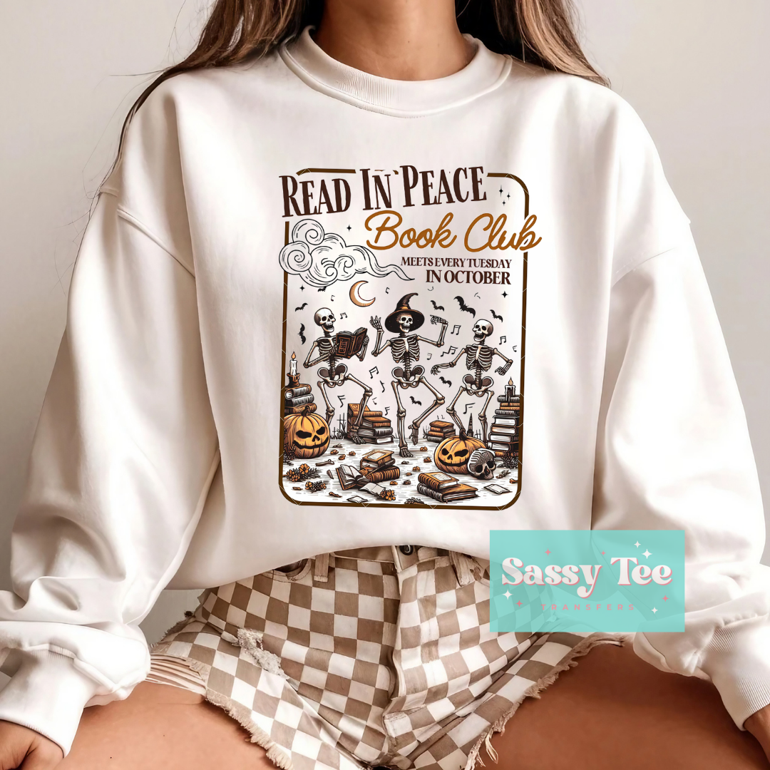 READ IN PEACE BOOK CLUB OCTOBER