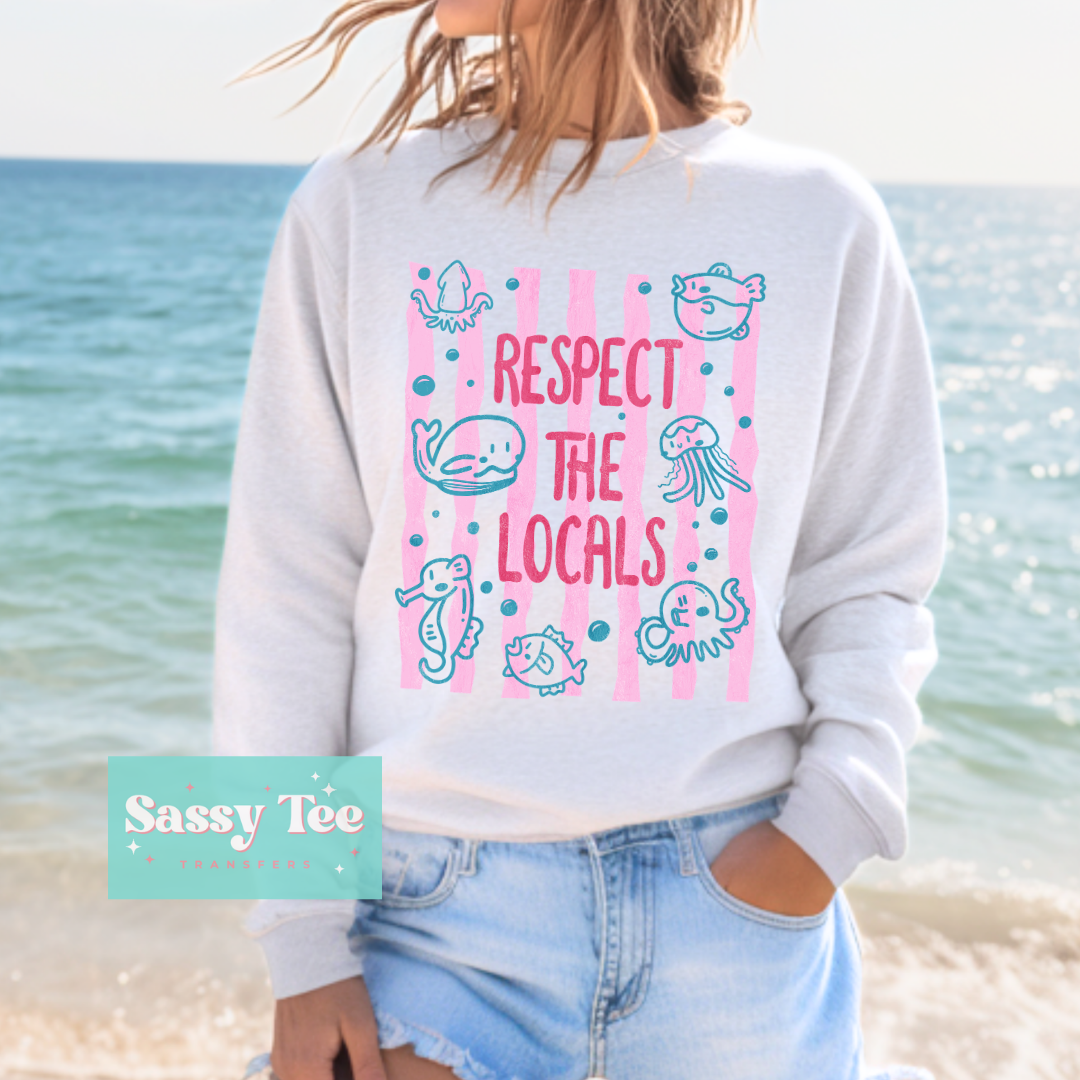 RESPECT THE LOCALS PREPPY PINK STRIPES **Preorder/Restock Ships in 5-10 biz days**