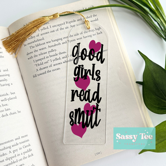 GOOD GIRLS READ SMUT UV DTF BOOKMARK DECAL