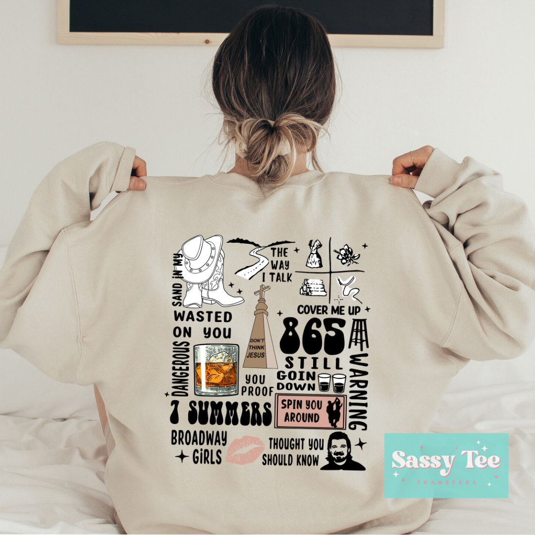 865 WALLEN FAVORITES BLACK Front + Back Set **Preorder Ships in 5-10 biz days**