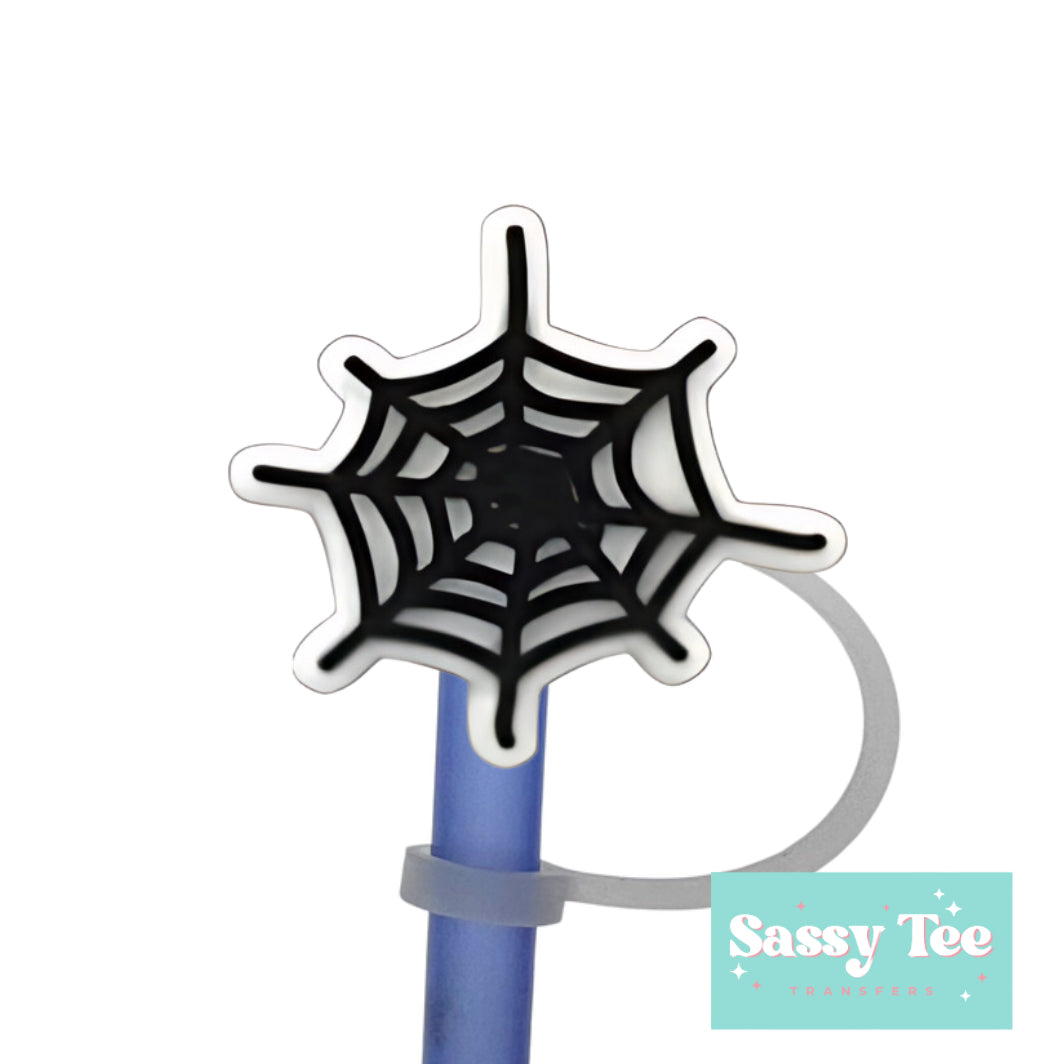 SPIDER WEB STRAW TOPPER