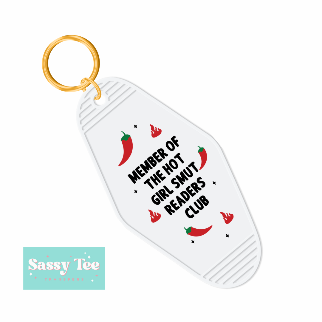 MEMBER OF THE HOT READERS CLUB UV DTF KEYCHAIN DECAL **Preorder Ships in 5-10 biz days**