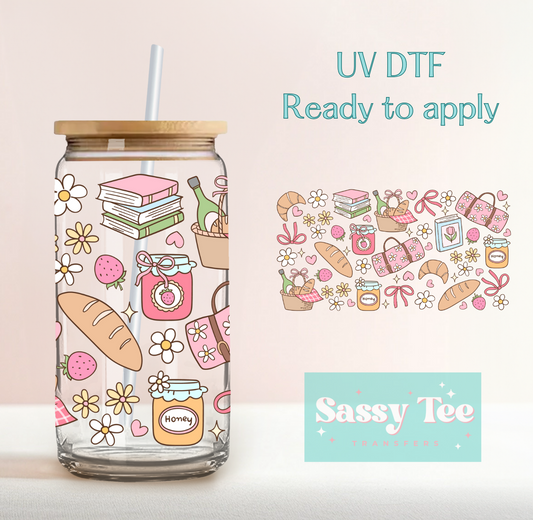 PICNIC SOURDOUGH BOOKS UV DTF CUP WRAP
