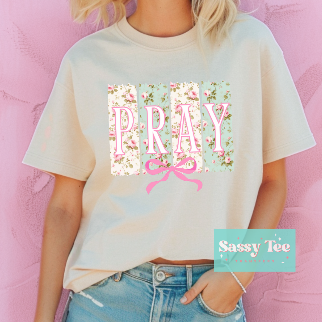 PRAY VINTAGE FLORAL COQUETTE BOW **Preorder Ships in 5-10 biz days**