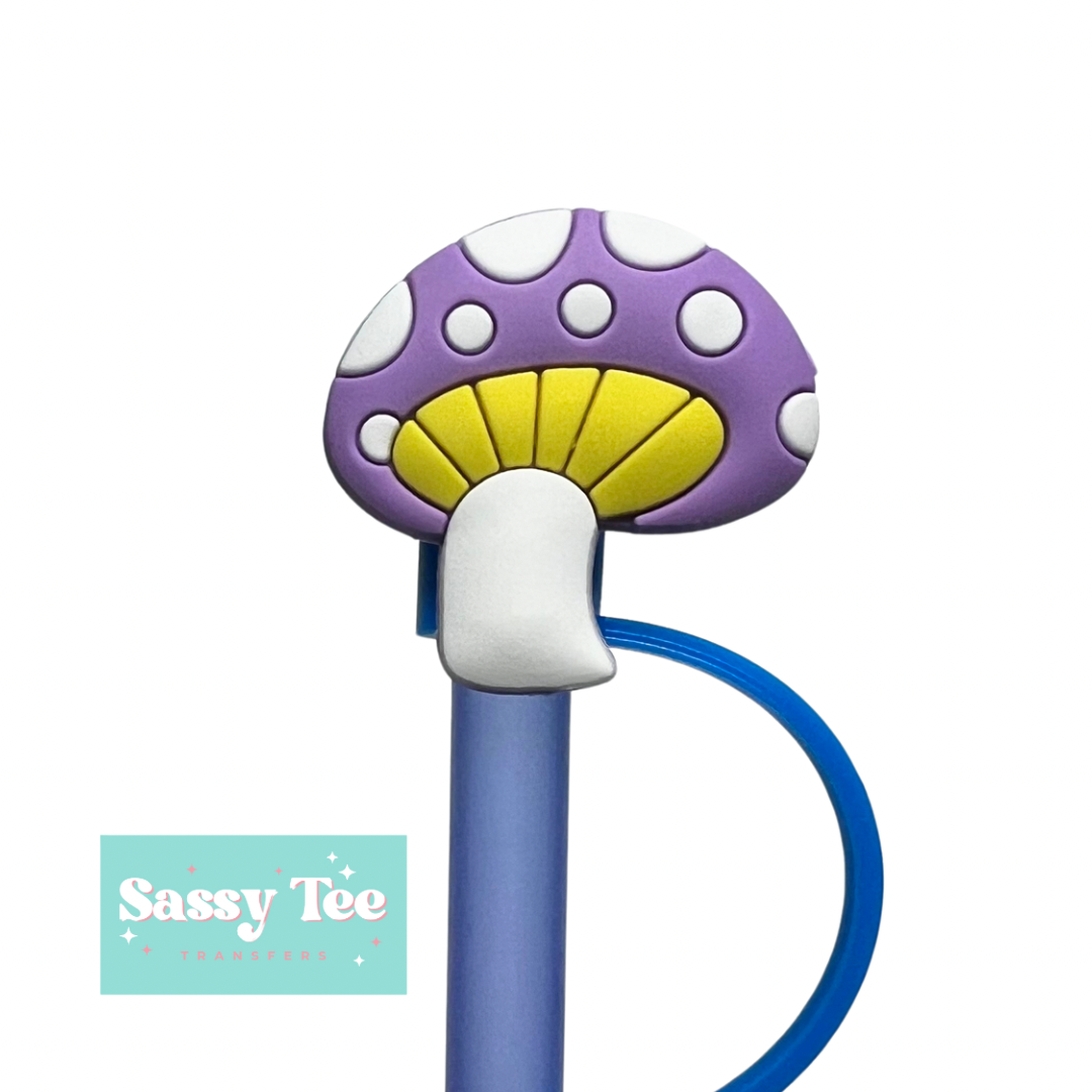 MUSHROOM PURPLE STRAW TOPPER