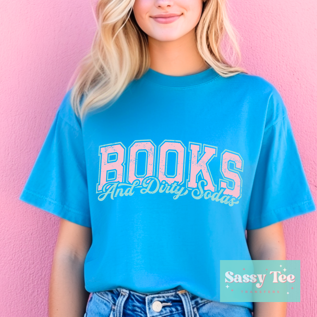 BOOKS AND DIRTY SODA PINK MINT **Preorder/Restock Ships in 5-10 biz days**