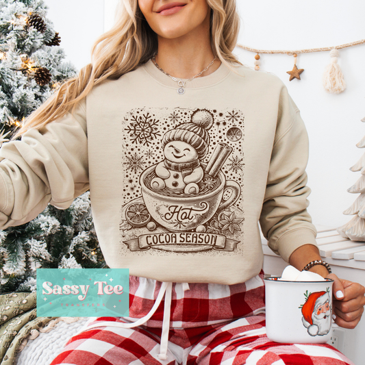 HOT COCOA SEASON SNOWMAN DARK **Preorder/Restock Ships in 5-10 biz days**