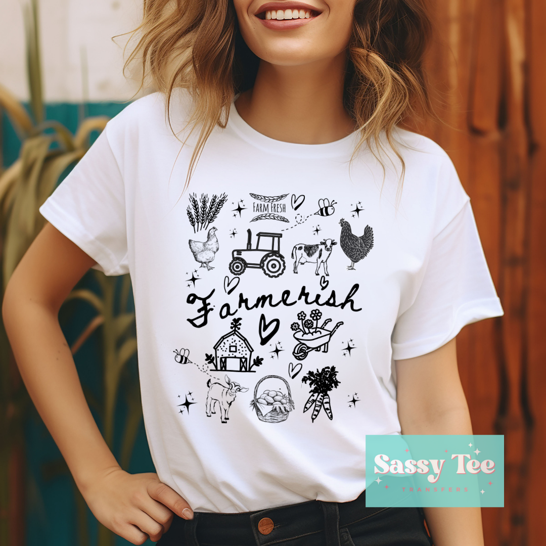 FARMERISH HANDDRAWN BLACK **Preorder/Restock Ships in 5-10 biz days**