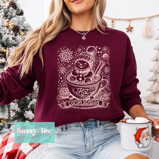 HOT COCOA SEASON SNOWMAN LIGHT **Preorder/Restock Ships in 5-10 biz days**