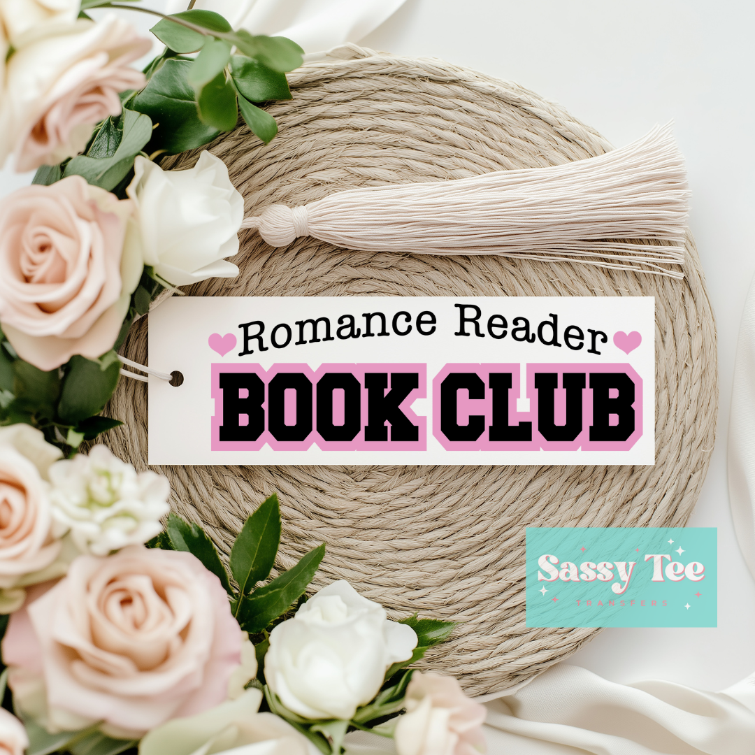ROMANCE READER BOOK CLUB UV DTF BOOKMARK DECAL