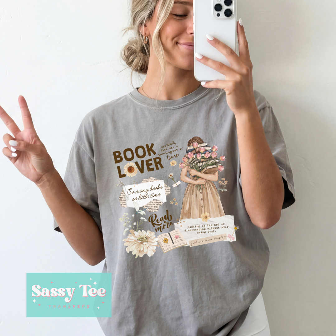 BOOK LOVER GIRL COLLAGE **Preorder/Restock Ships in 5-10 biz days**