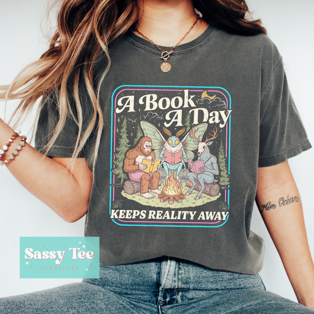 A BOOK DAY KEEPS REALITY AWAY CAMP FIRE **Preorder/Restock Ships in 5-10 biz days**