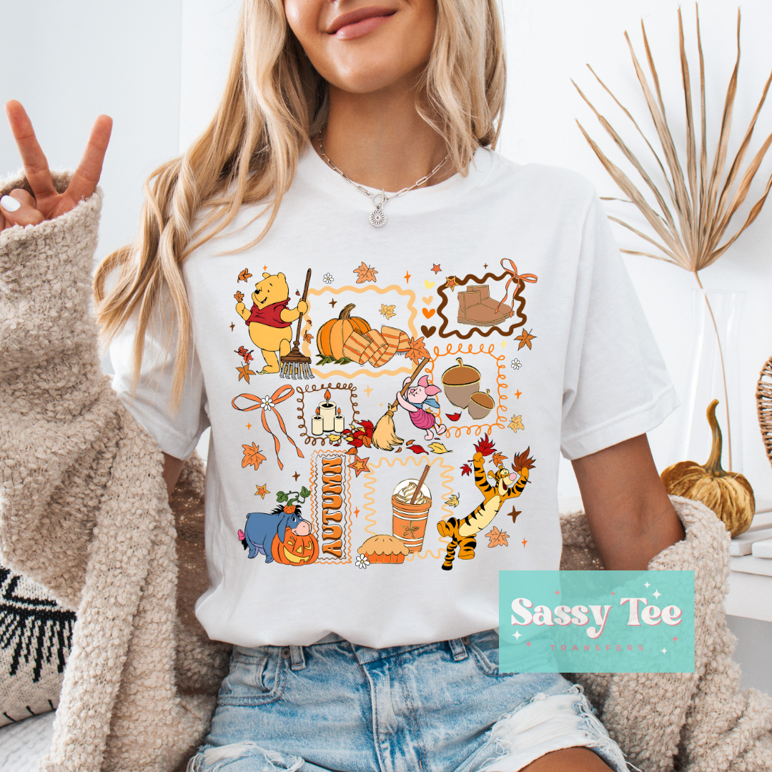 FALL POOH FRIENDS FRAMES AUTUMN **Preorder/Restock Ships in 5-10 biz days**