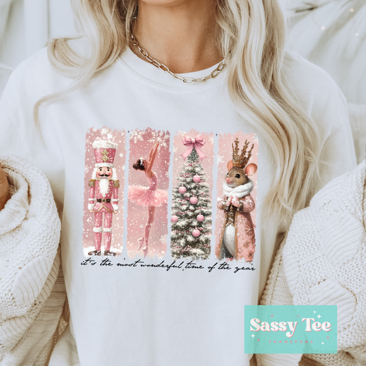 NUTCRACKER PINK MOST WONDERFUL TIME ART **Preorder/Restock Ships in 5-10 biz days**