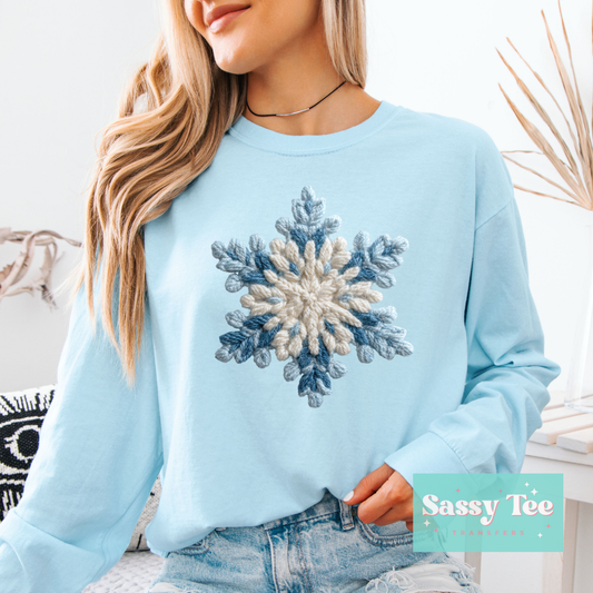 SNOWFLAKE FAUX CROCHET YARN **Preorder/Restock Ships in Est. 5-10 biz days**