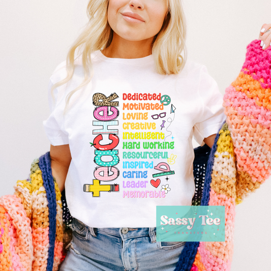 TEACHER RAINBOW COLORS **Preorder/Restock Ships in 5-10 biz days**