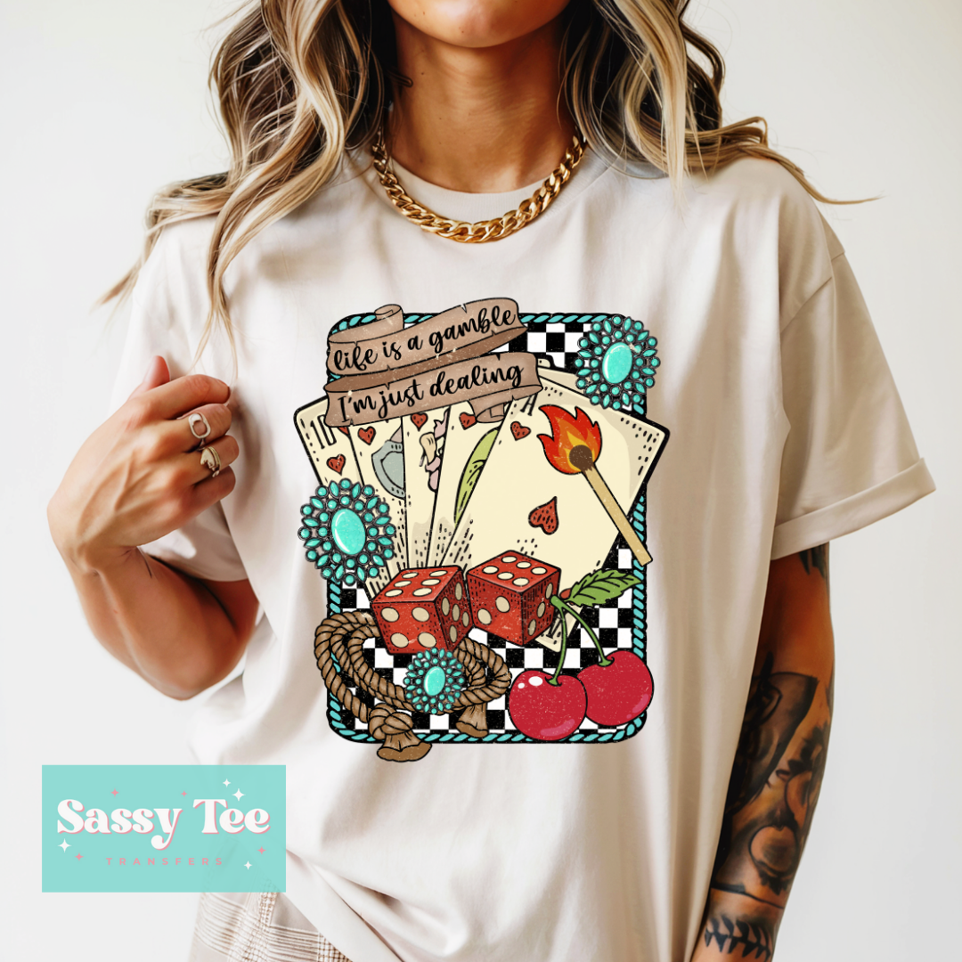 LIFE IS A GAMBLE TURQUOISE WESTERN GAMBLE **Preorder/Restock Ships in 5-10 biz days**