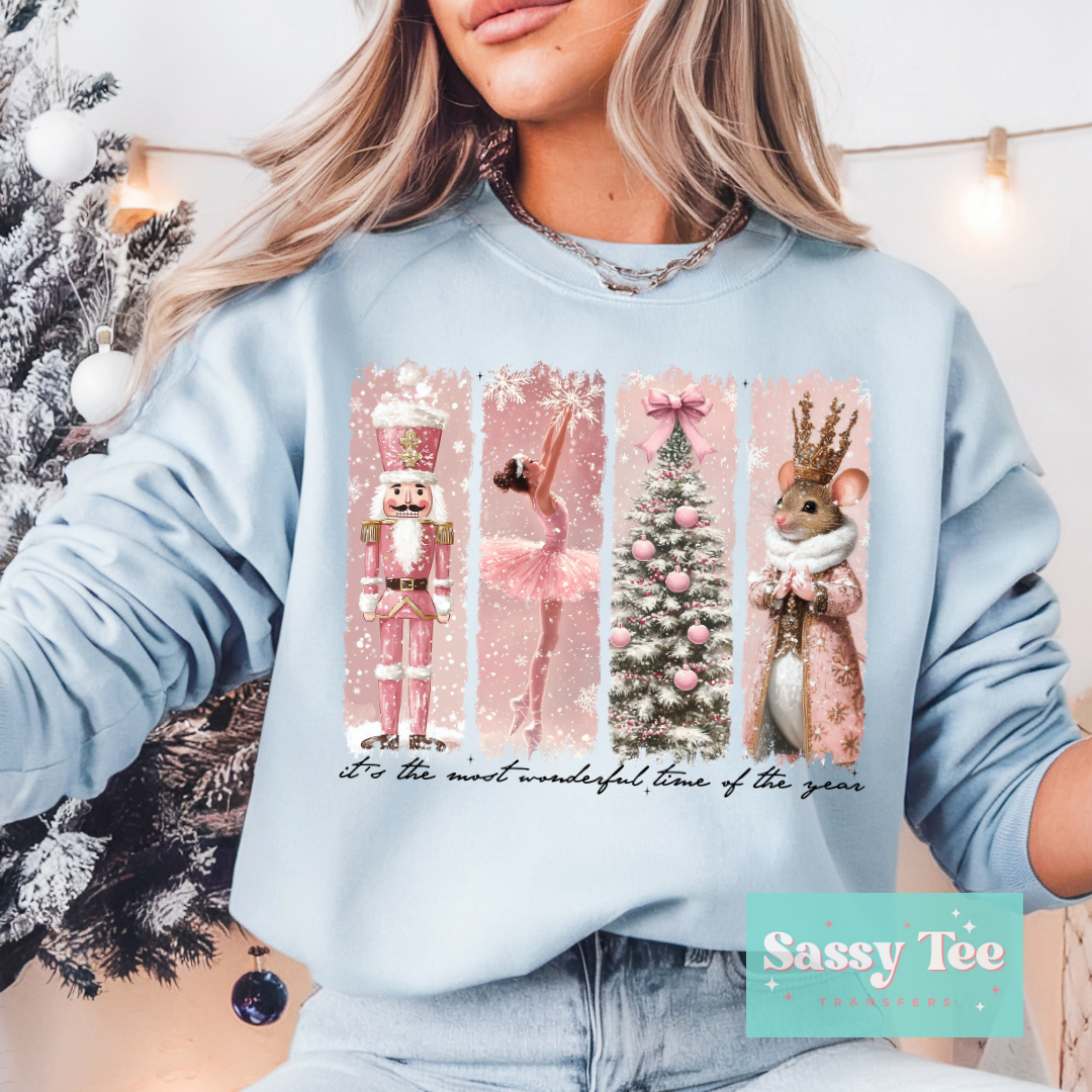 NUTCRACKER PINK MOST WONDERFUL TIME ART **Preorder/Restock Ships in 5-10 biz days**