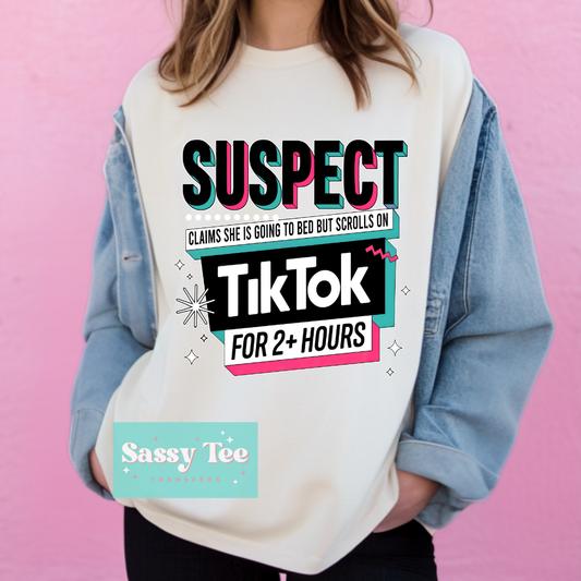 SUSPECT CLAIMS BED TIKTOK 2 HOURS