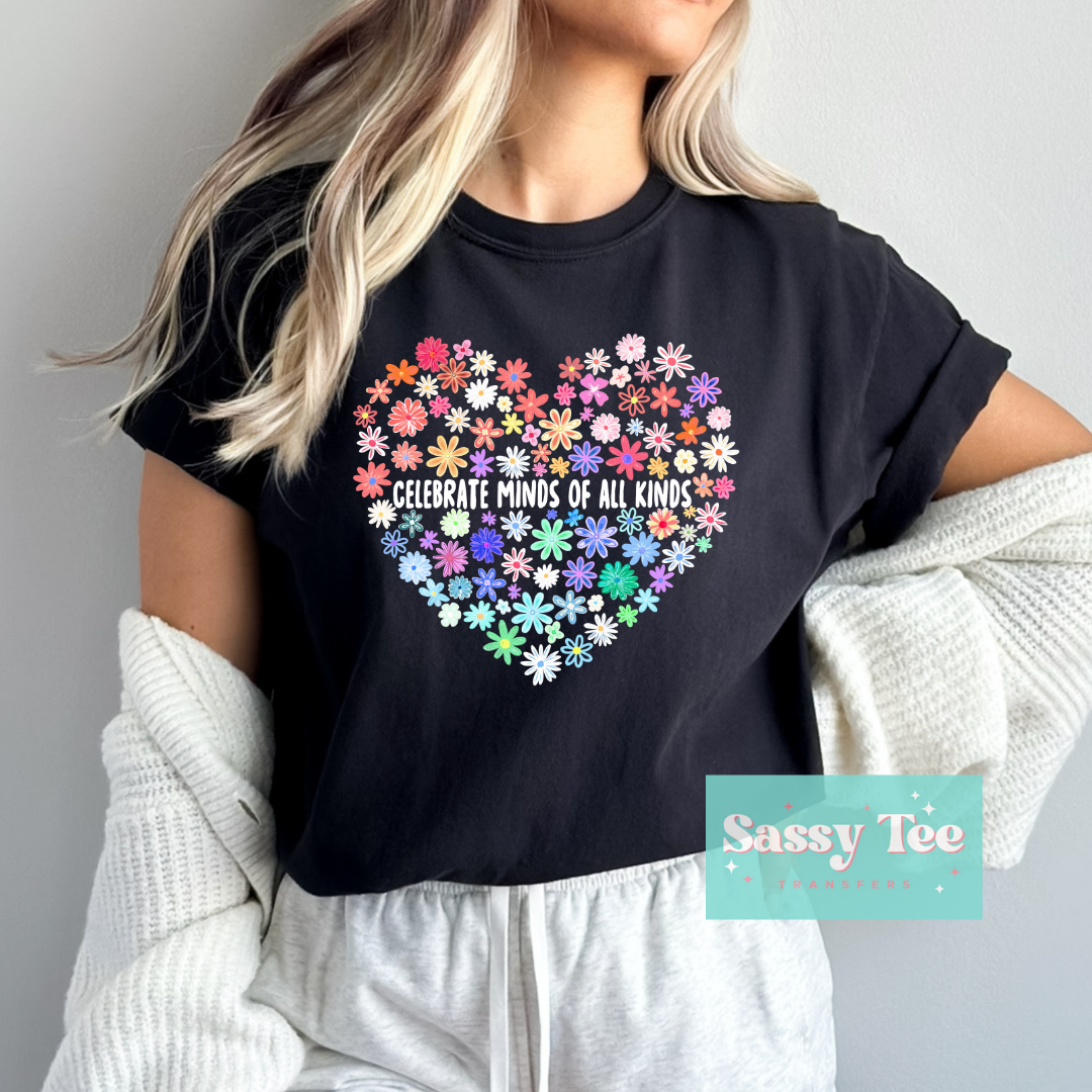 CELEBRATE MINDS OF ALL KINDS FLORAL HEART **Preorder/Restock Ships in 5-10 biz days**