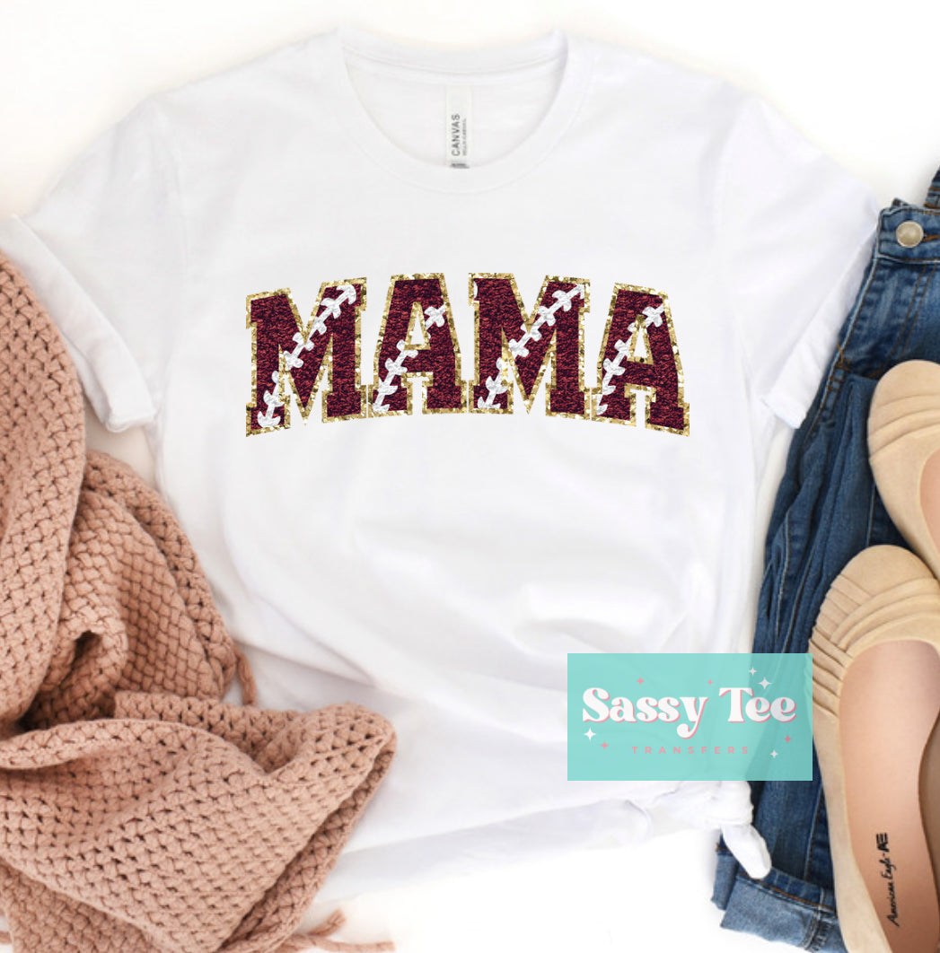 FOOTBALL MAMA CHENILLE PATCH *Restocked