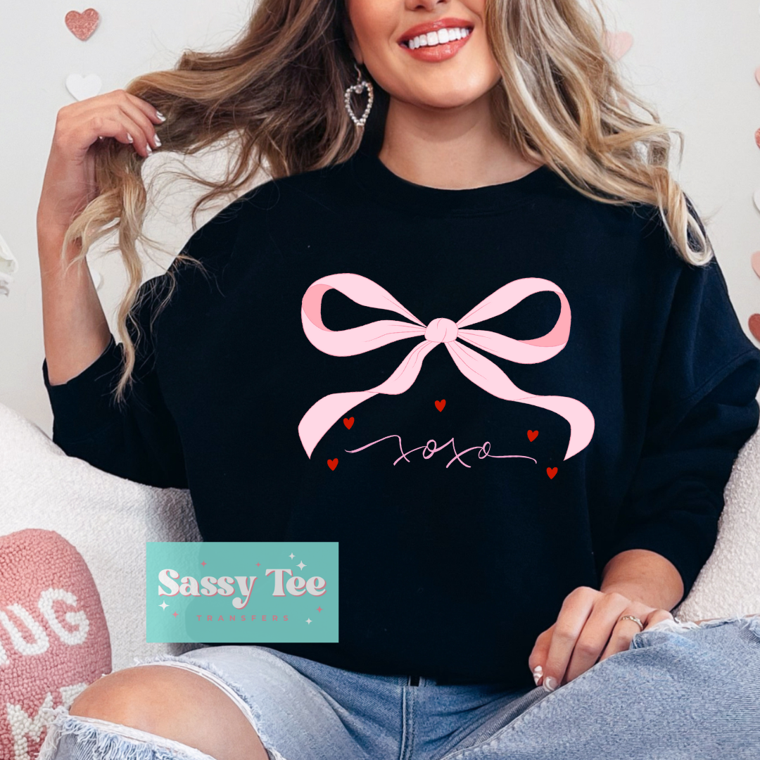 XOXO RED PINK BOW COQUETTE