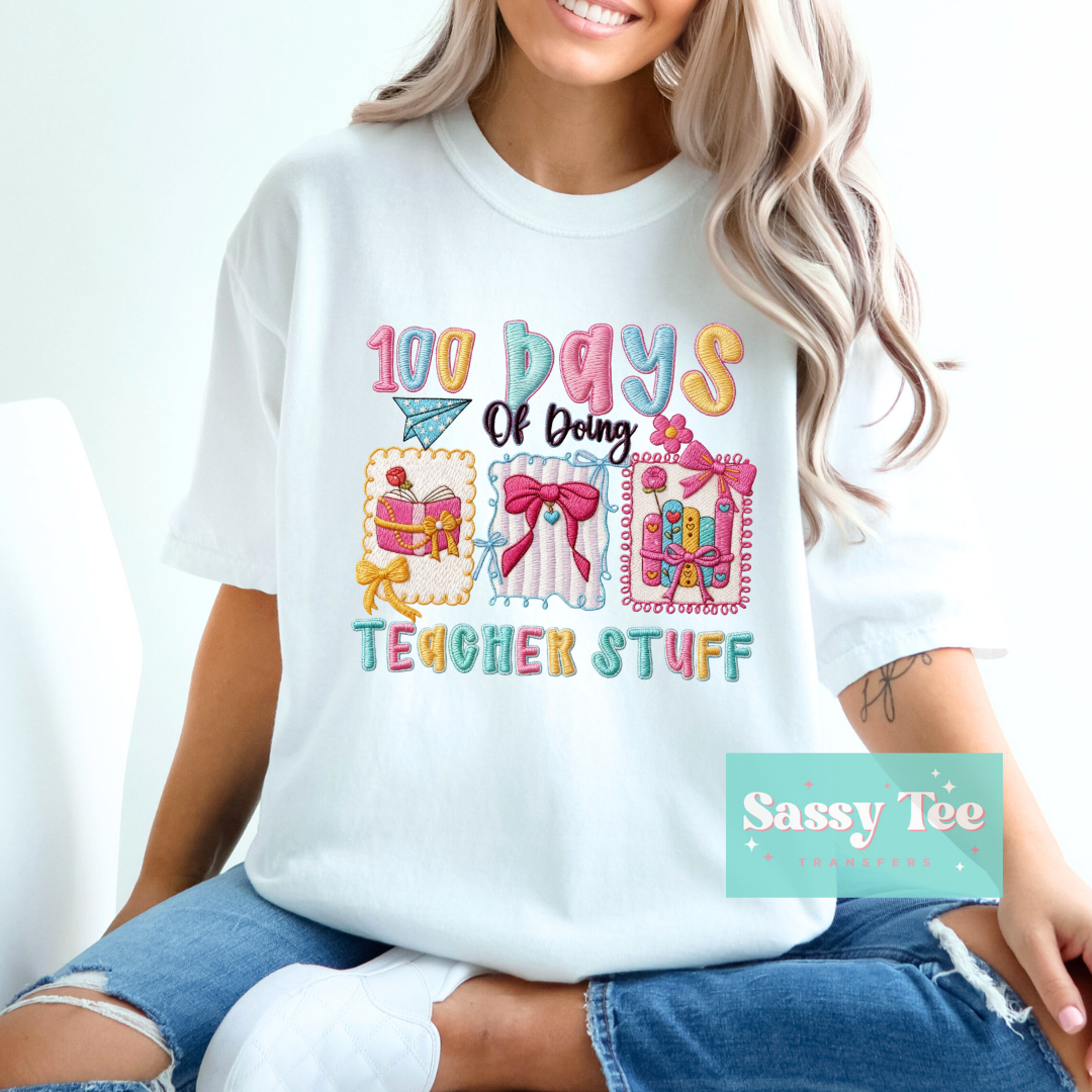 100 DAYS OF TEACHER STUFF FAUX YARN **Preorder/Restock Ships in 5-10 biz days**