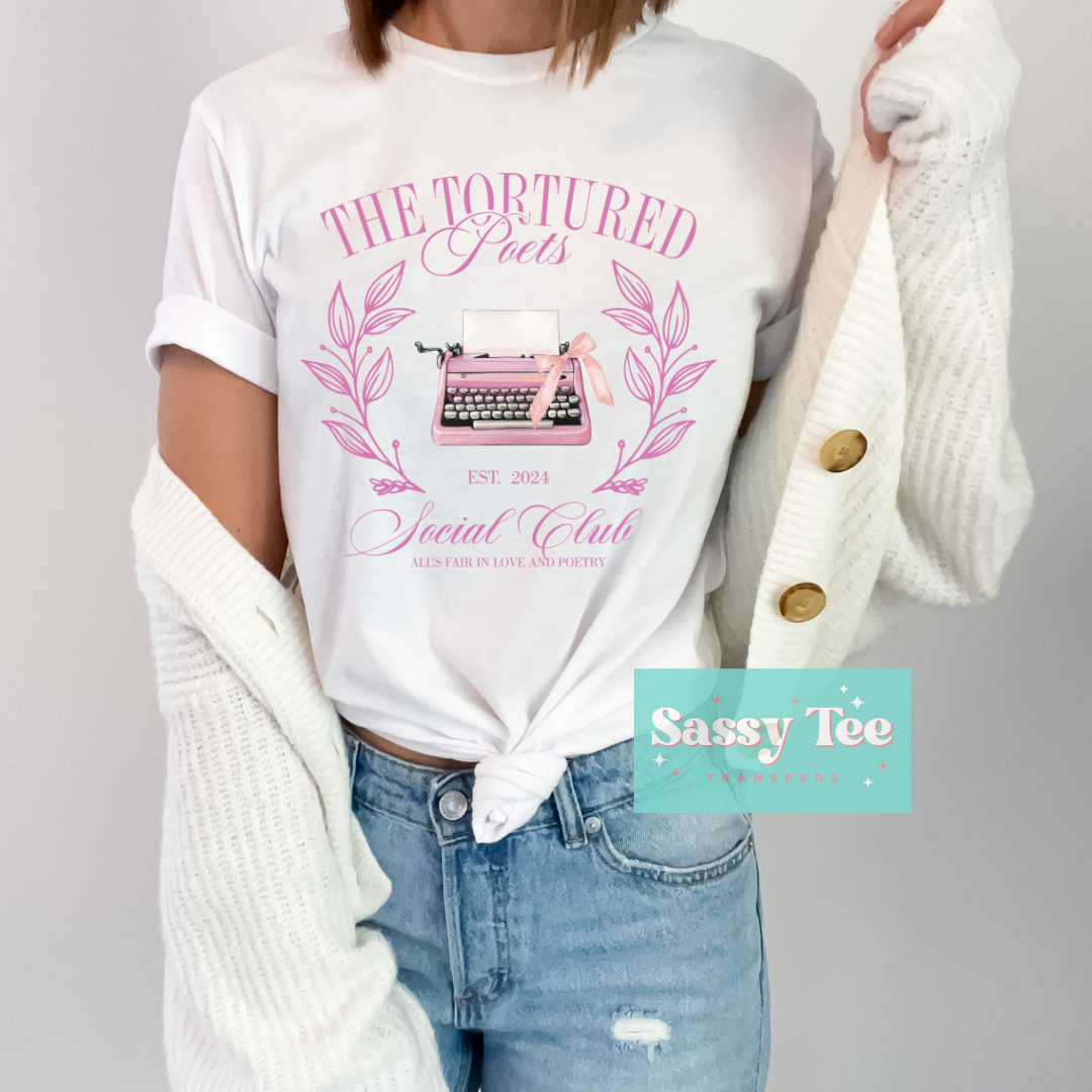 TORTURED POET TYPEWRITER SWIFTIE SOCIAL CLUB