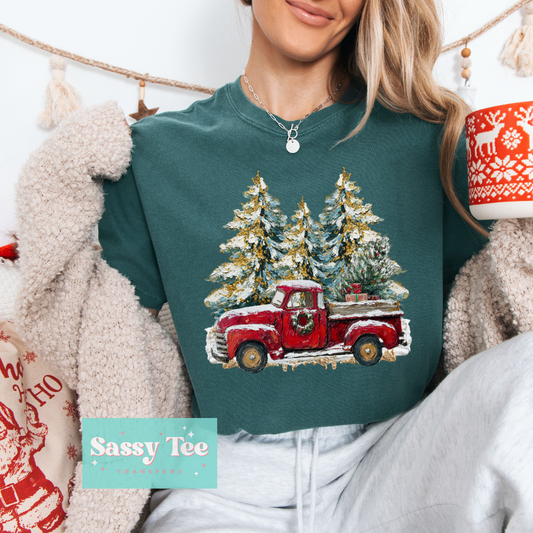 CHRISTMAS TREE TRUCK FAUX PAINT ART **Preorder/Restock Ships in 5-10 biz days**