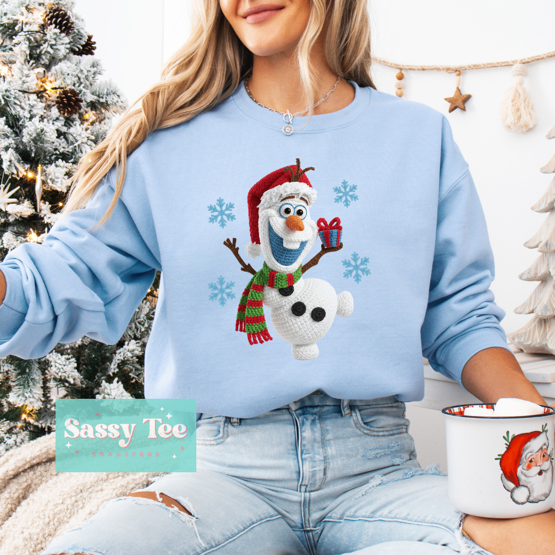 FROZEN SNOWMAN FAUX YARN Adult **Preorder/Restock Ships in 5-10 biz days**