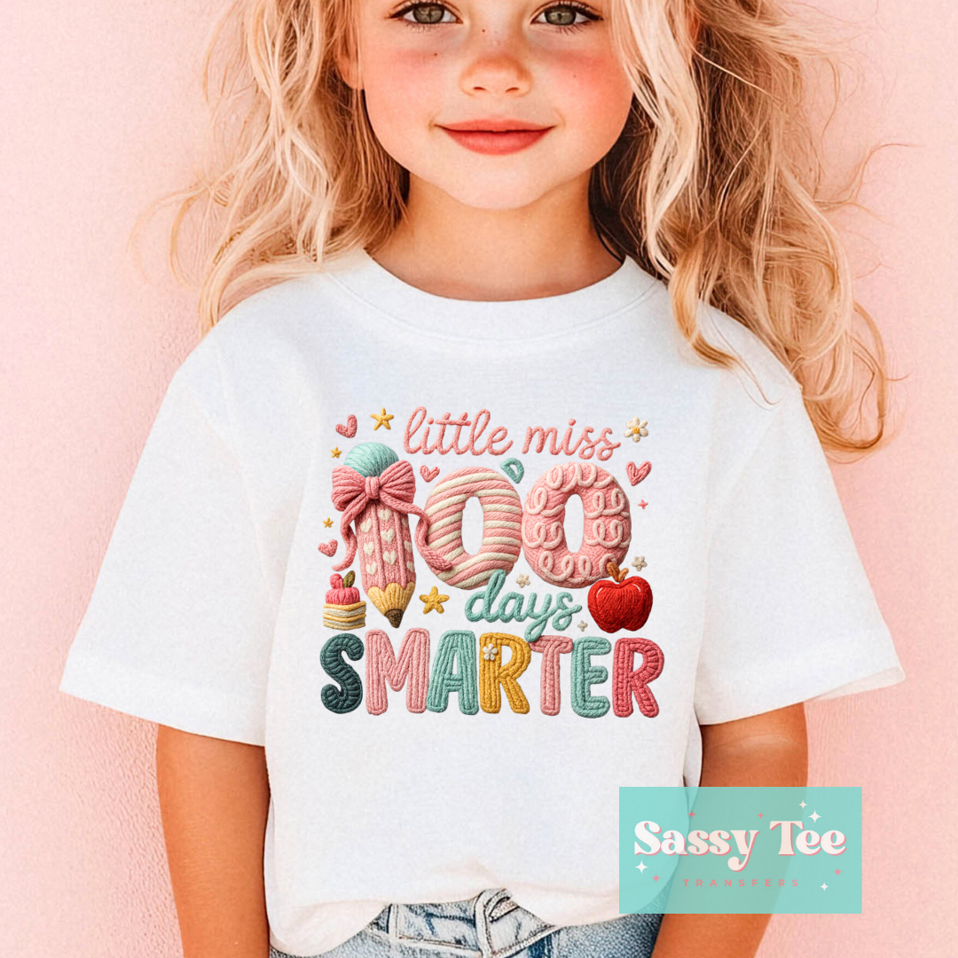 LITTLE MISS 100 DAYS SMARTER FAUX YARN Kids **Preorder/Restock Ships in Est. 5-10 biz days**