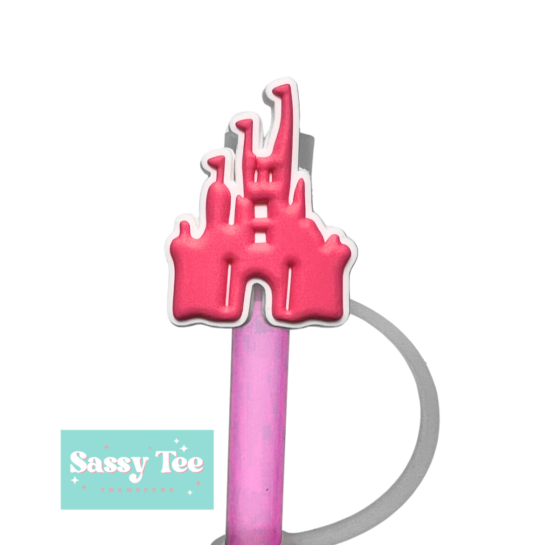 PINK CASTLE STRAW TOPPER *Restocked