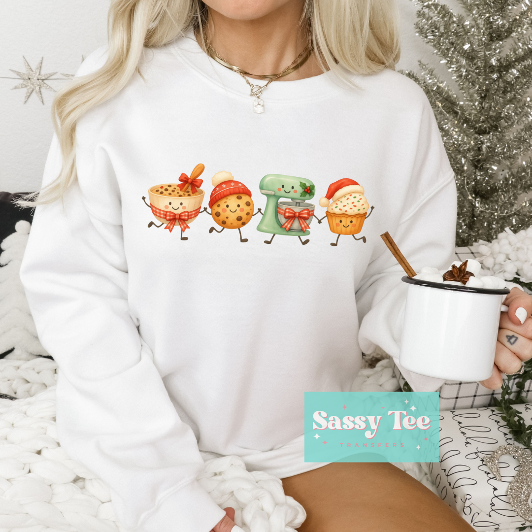 CHRISTMAS BAKING RED GREEN DOODLES **Preorder/Restock Ships in 5-10 biz days**
