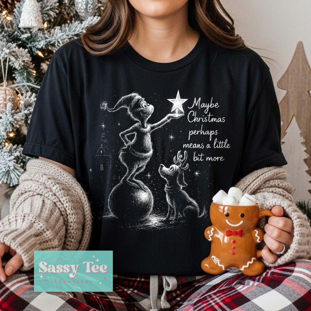 GREEN MAN DOG MAYBE CHRISTMAS For Darker Colors **Preorder/Restock Ships in 5-10 biz days**