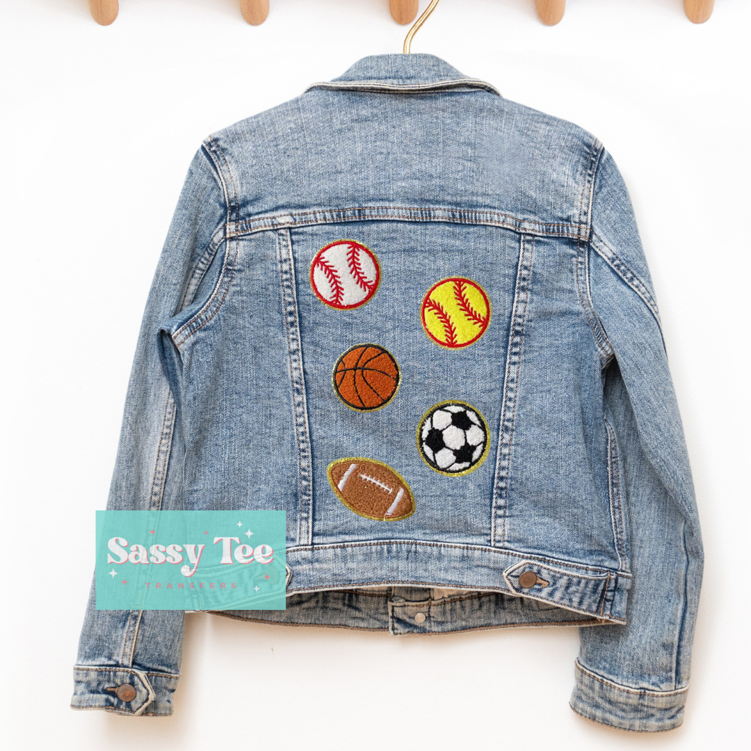 SPORTS CHENILLE PATCH (5 sport options)