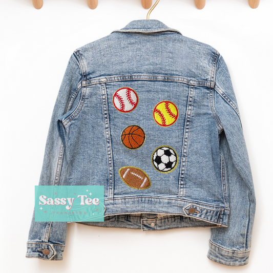 SPORTS CHENILLE PATCH (5 sport options)