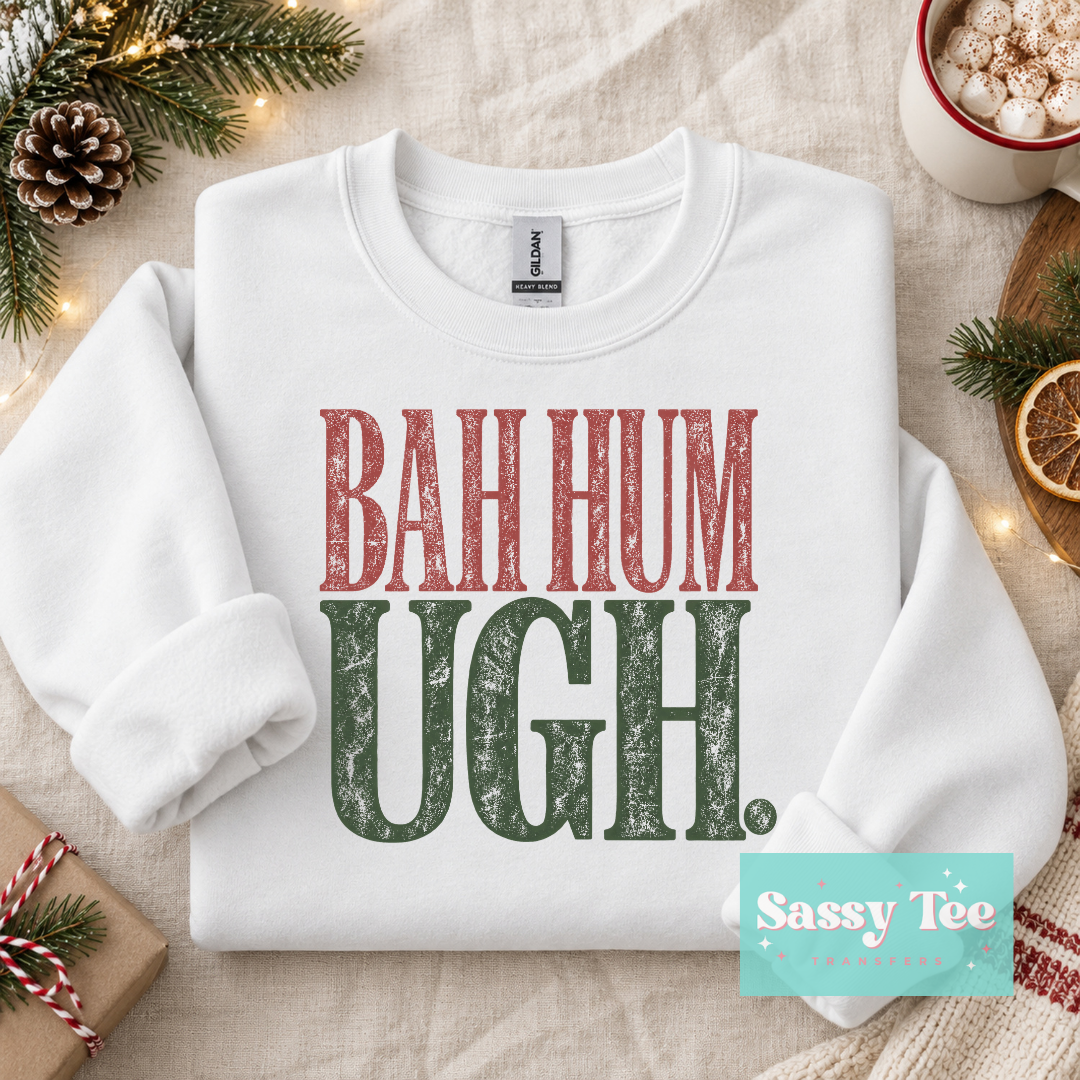 BAH HUM UGH RED GREEN DISTRESSED **Preorder/Restock Ships in 5-10 biz days** •