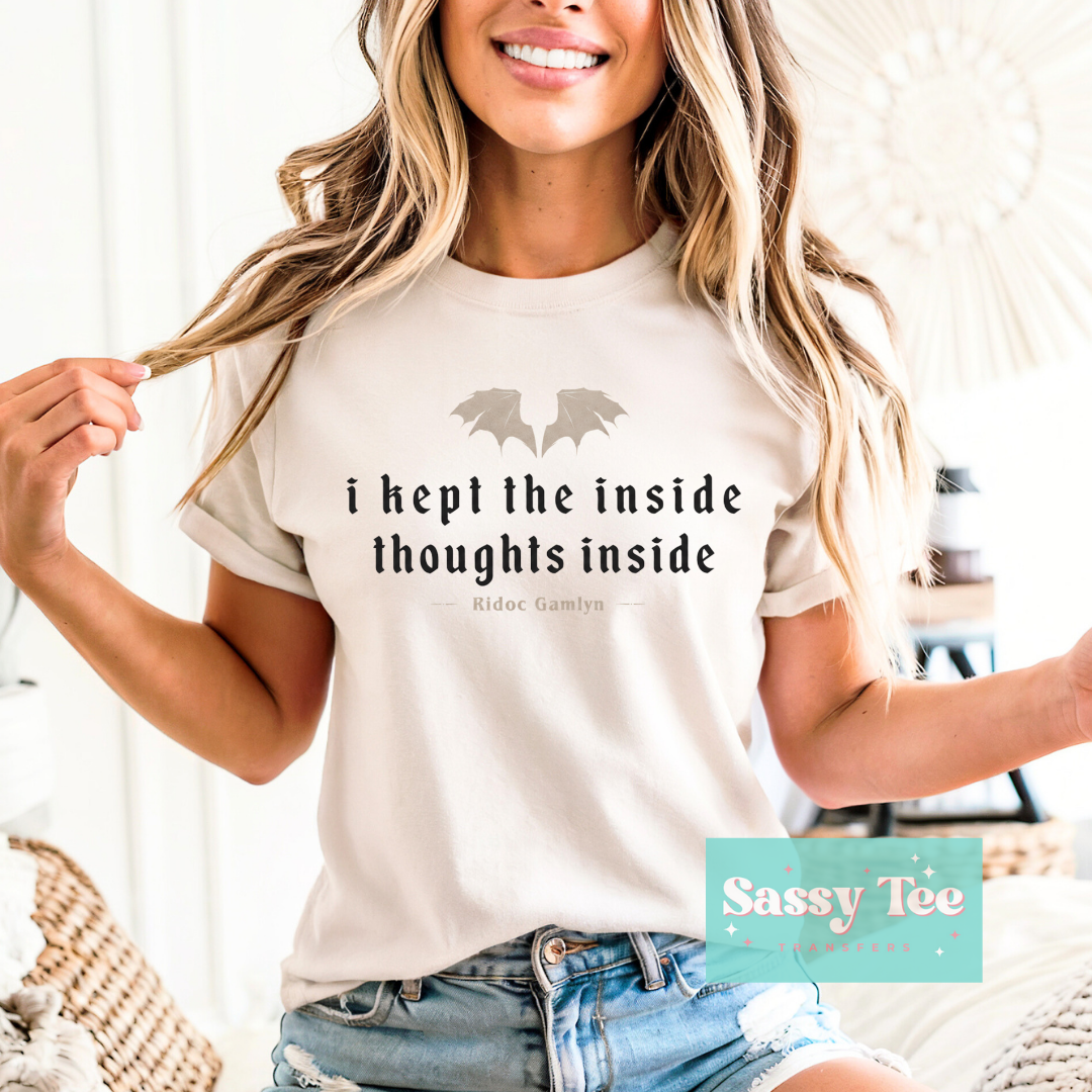 I KEPT THE INSIDE THOUGHTS INSIDE DRAGON FOURTH WING **Preorder/Restock Ships in 5-10 biz days**