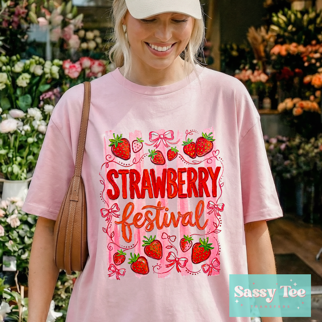 STRAWBERRY FESTIVAL PREPPY STRIPES TEXTURE PAINT **Preorder/Restock Ships in 5-10 biz days**