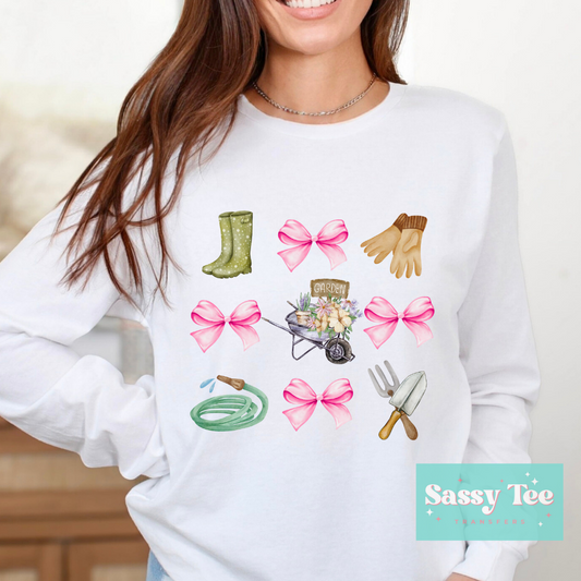 GARDEN CROQUETTE PINK BOWS