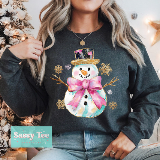 SNOWMAN PINK GOLD **Preorder/Restock Ships in 5-10 biz days**