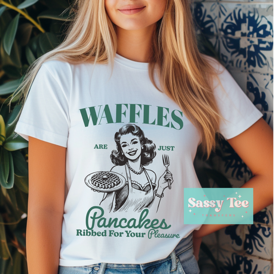 WAFFLES JUST PANCAKES RIBBED