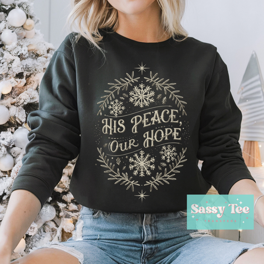 HIS PEACE OUR HOPE FAITH CHRISTMAS SNOWFLAKE **Preorder/Restock Ships in 5-10 biz days**